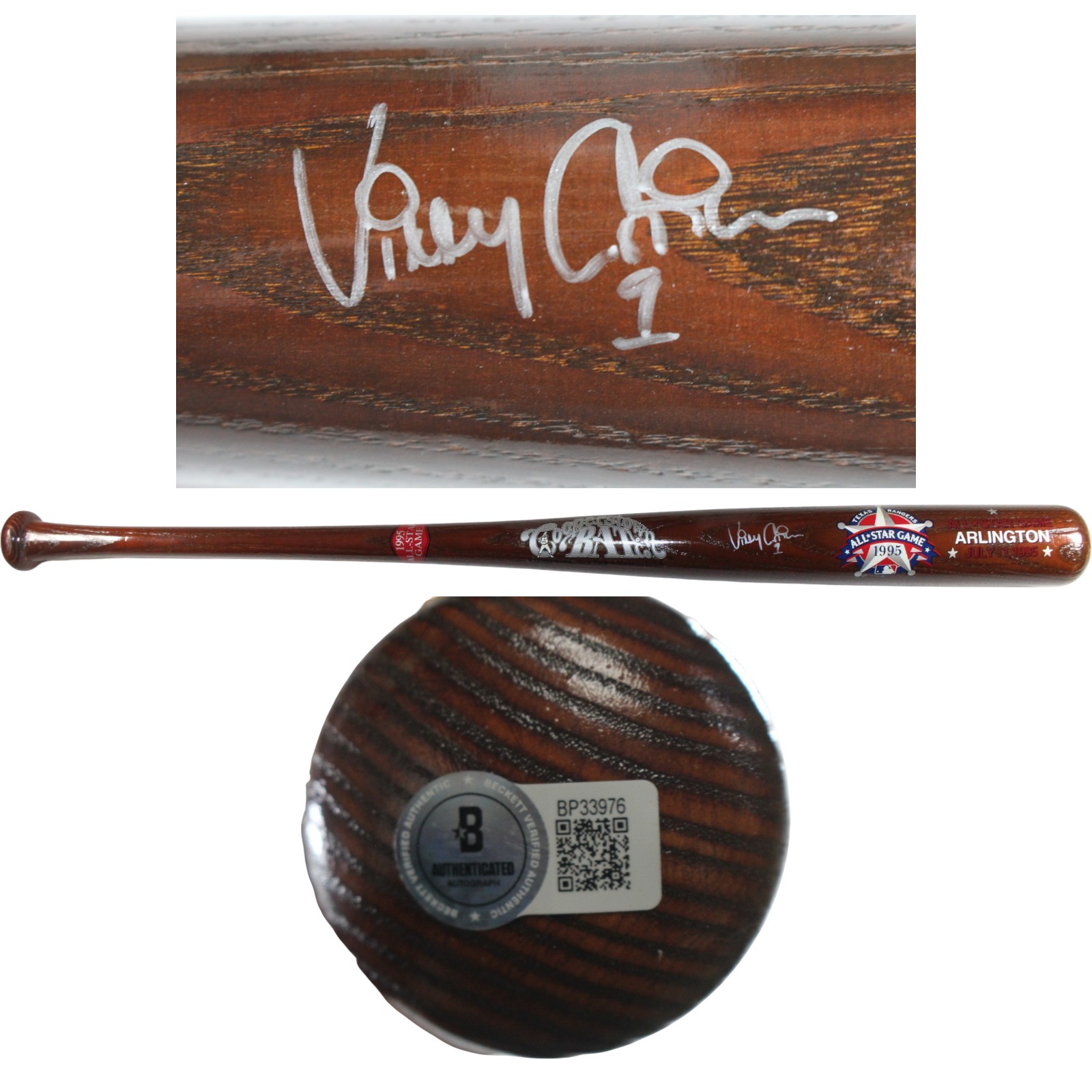 Vinny Castilla Autographed Colorado Rockies 1995 All Star Game Bat Beckett 53419