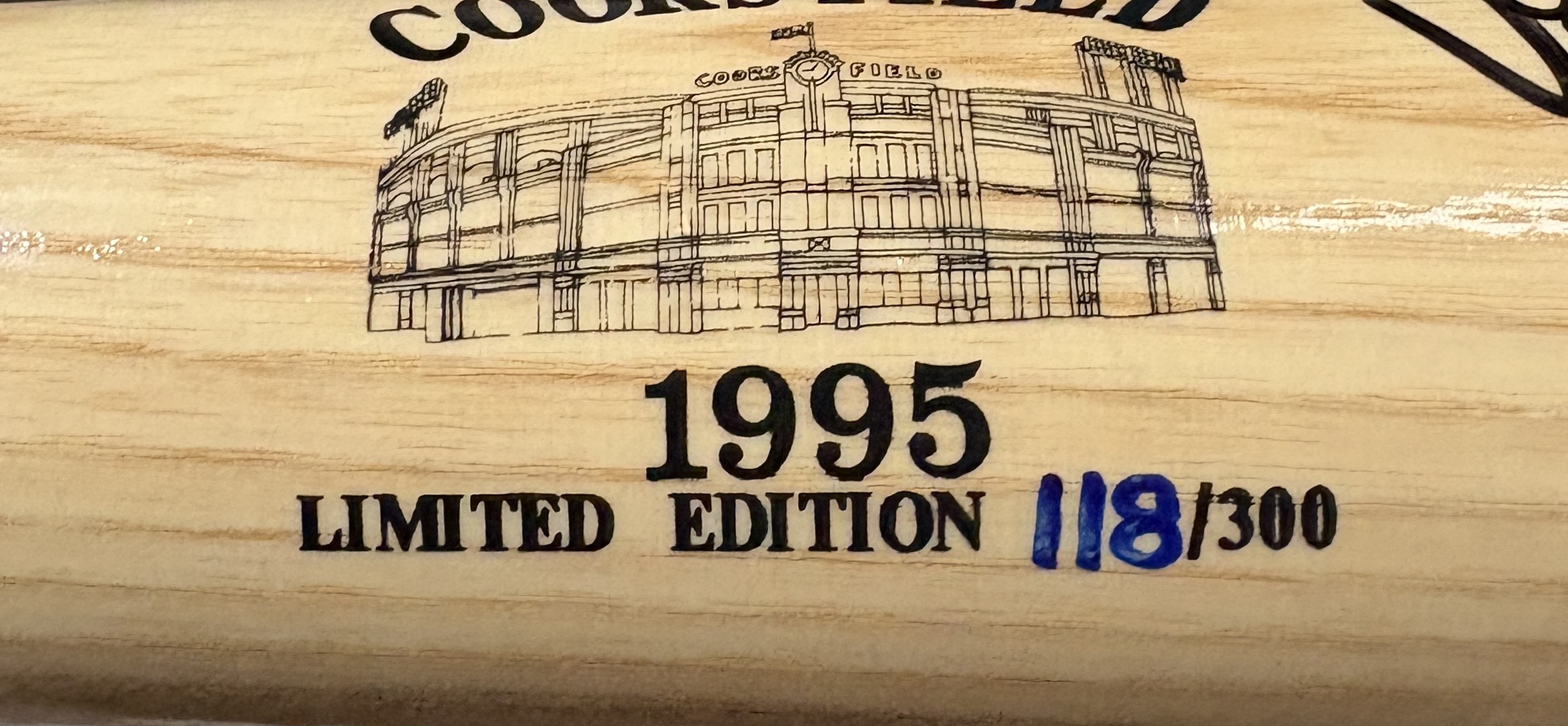 Vinny Castilla Signed Colorado Rockies '95 Coors Field Bat 118/300 Beckett 53415 6 Vinny Castilla Signed Colorado Rockies '95 Coors Field Bat 118/300 Beckett 53415