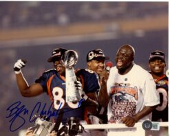 Byron Chamberlain Autographed/Signed Denver Broncos 8x10 Photo Beckett 55827