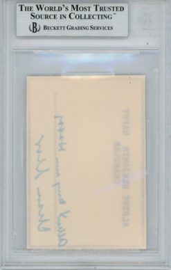 Albert Benjamin Happy Chandler Autographed Cut Commisioner Beckett Slab