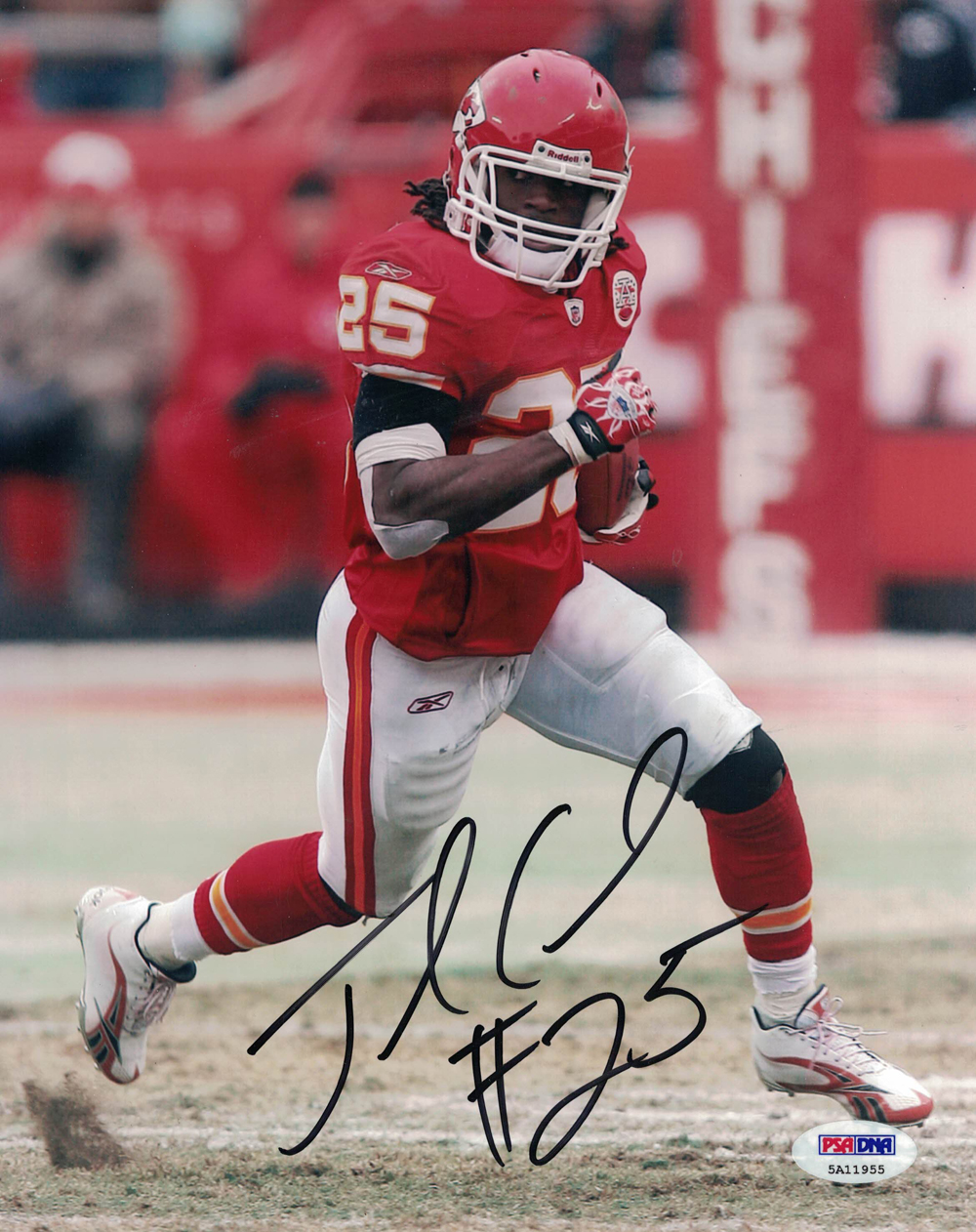 Jamal Charles Autographed/Signed Kansas City Chiefs 8x10 Photo PSA 30199