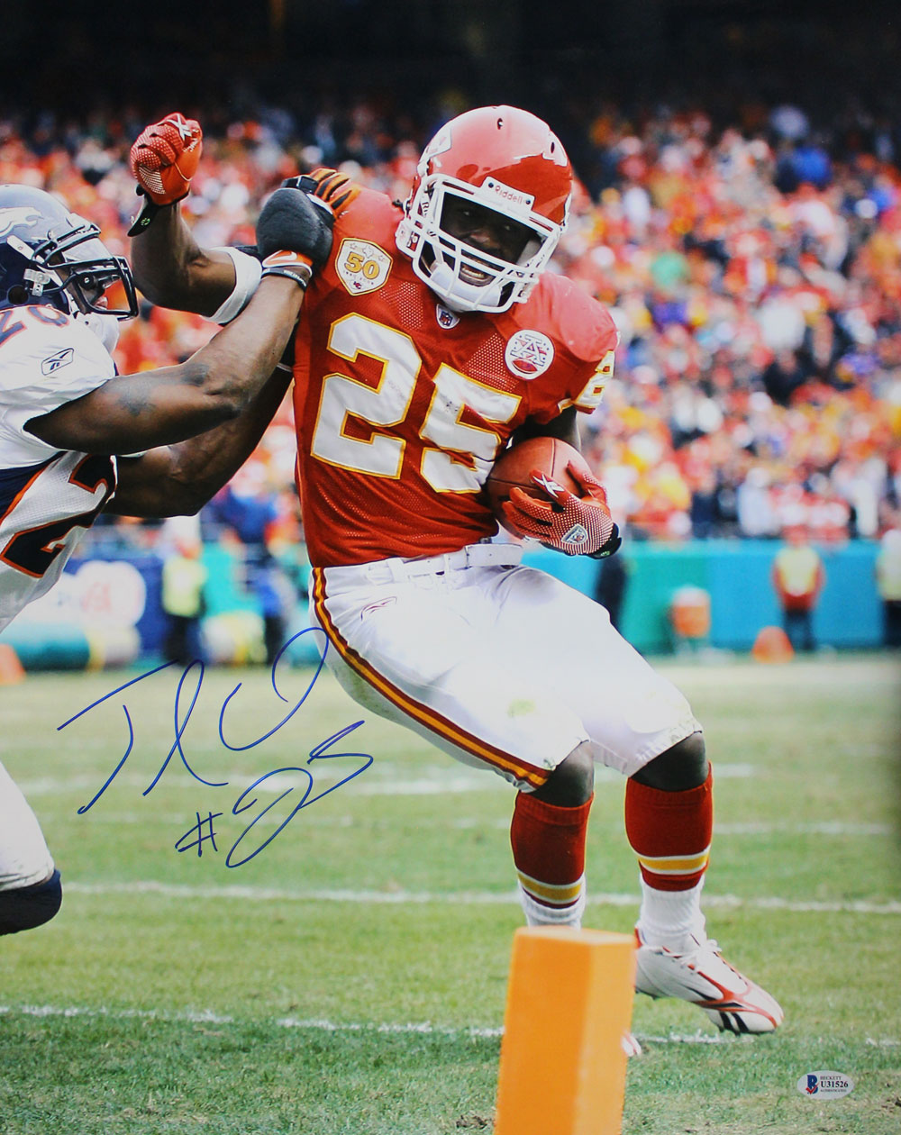 Jamaal Charles Autographed/Signed Kansas City Chiefs 16x20 Photo BAS 29055