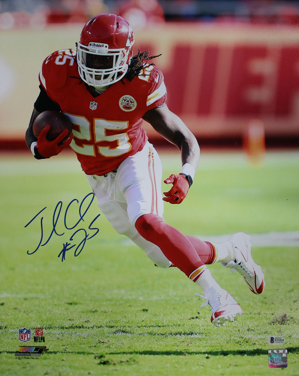 Jamaal Charles Autographed/Signed Kansas City Chiefs 16x20 Photo BAS 29056 PF