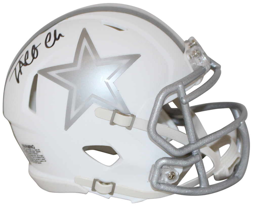 Taco Charlton Autographed/Signed Dallas Cowboys Ice Mini Helmet JSA 31875