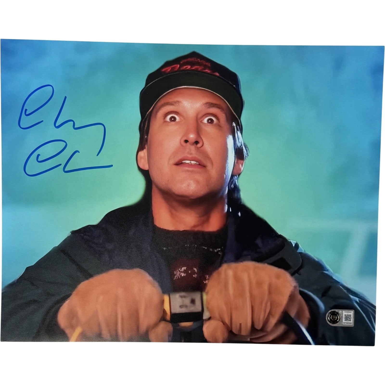 Chevy Chase Autographed/Signed Christmas Vacation 11x14 Photo Beckett WIT 57955