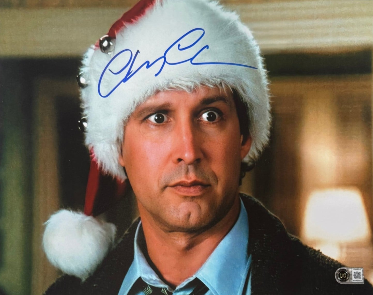 Chevy Chase Autographed/Signed Christmas Vacation 11x14 Photo Beckett WIT 58262