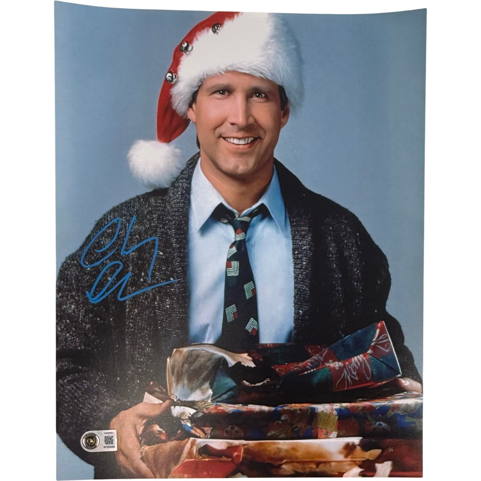 Chevy Chase Autographed 11x14 Photo Christmas Vacation Beckett Witness 58346