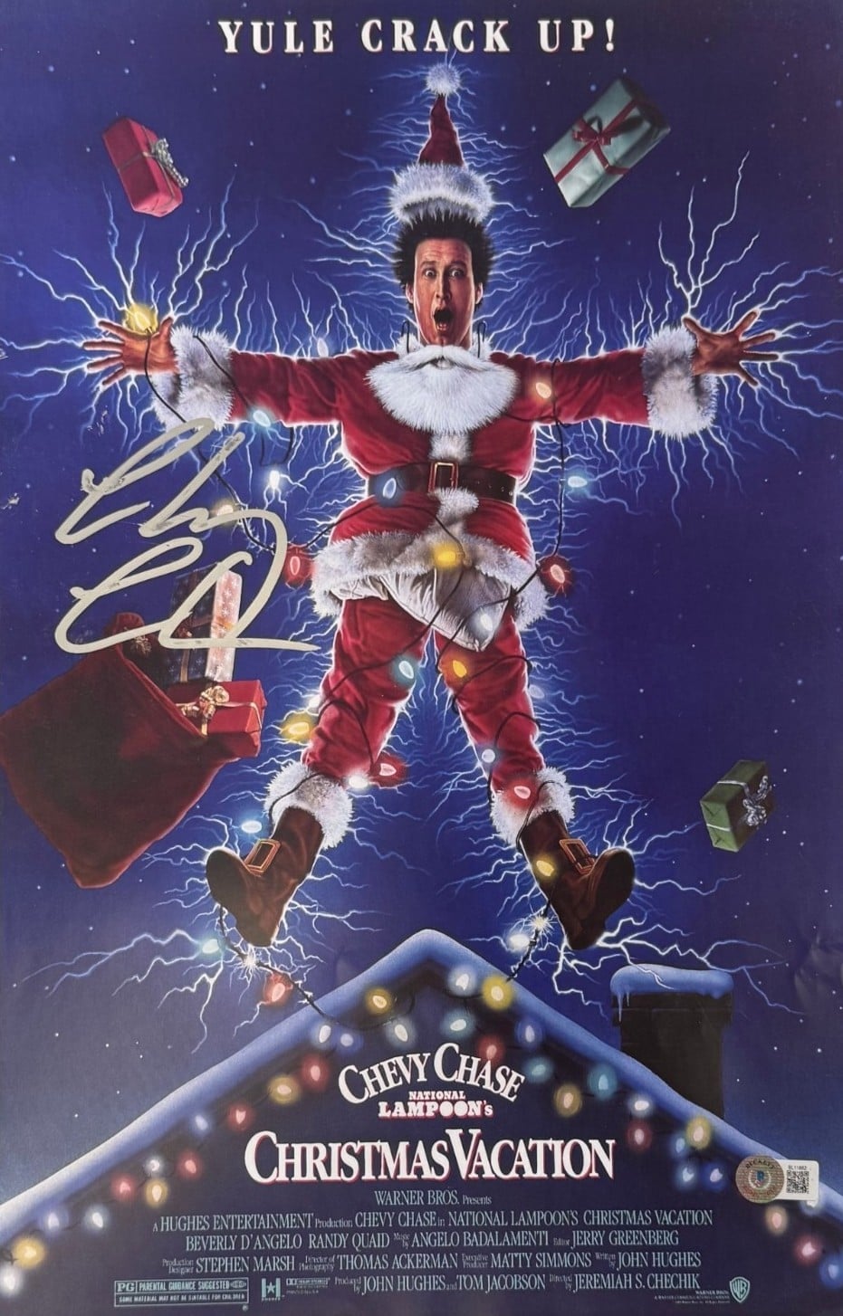 Chevy Chase Autographed/Signed Christmas Vacation 11x17 Photo Beckett WIT 58260