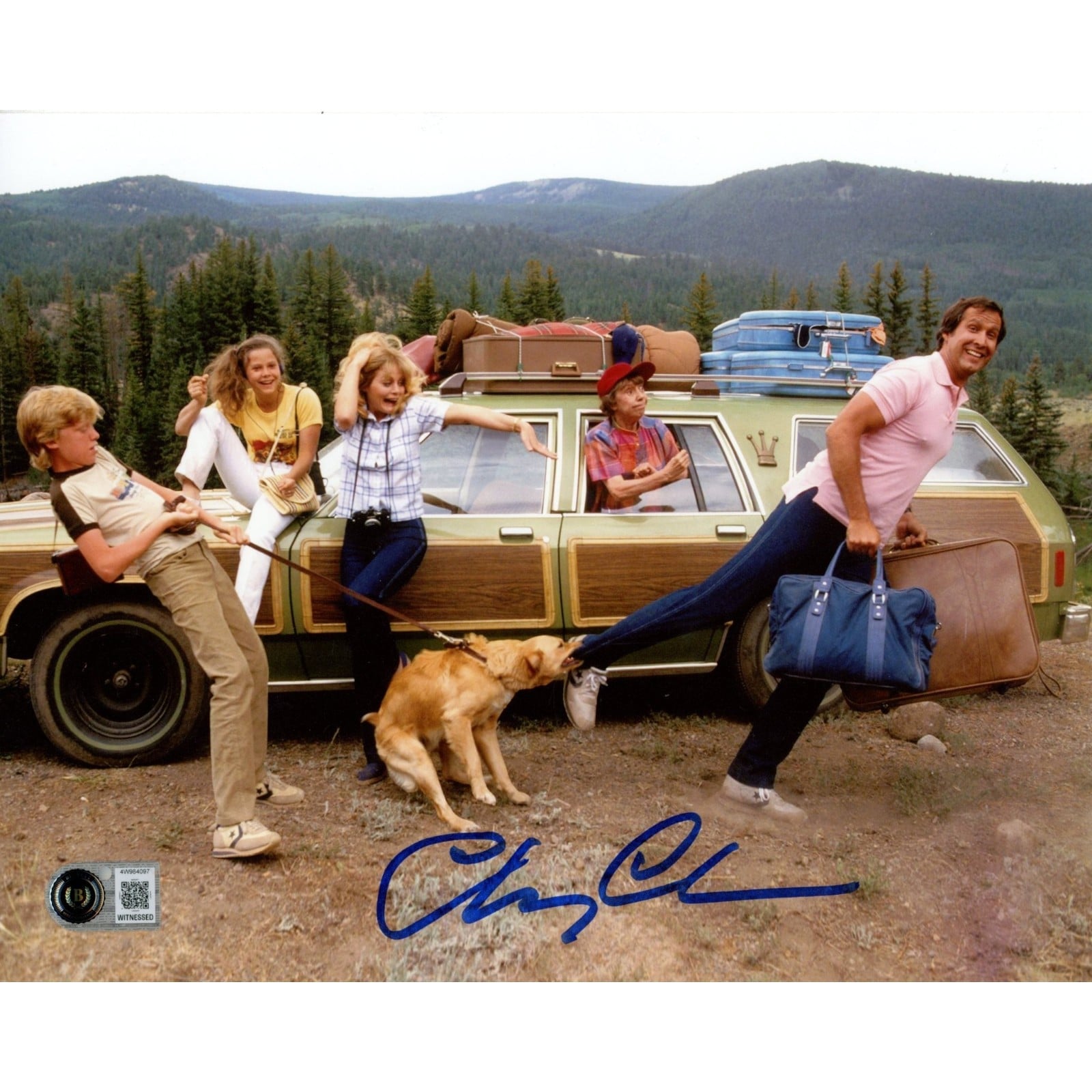 Chevy Chase Autographed/Signed Vacation 8x10 Photo Beckett WIT 58288