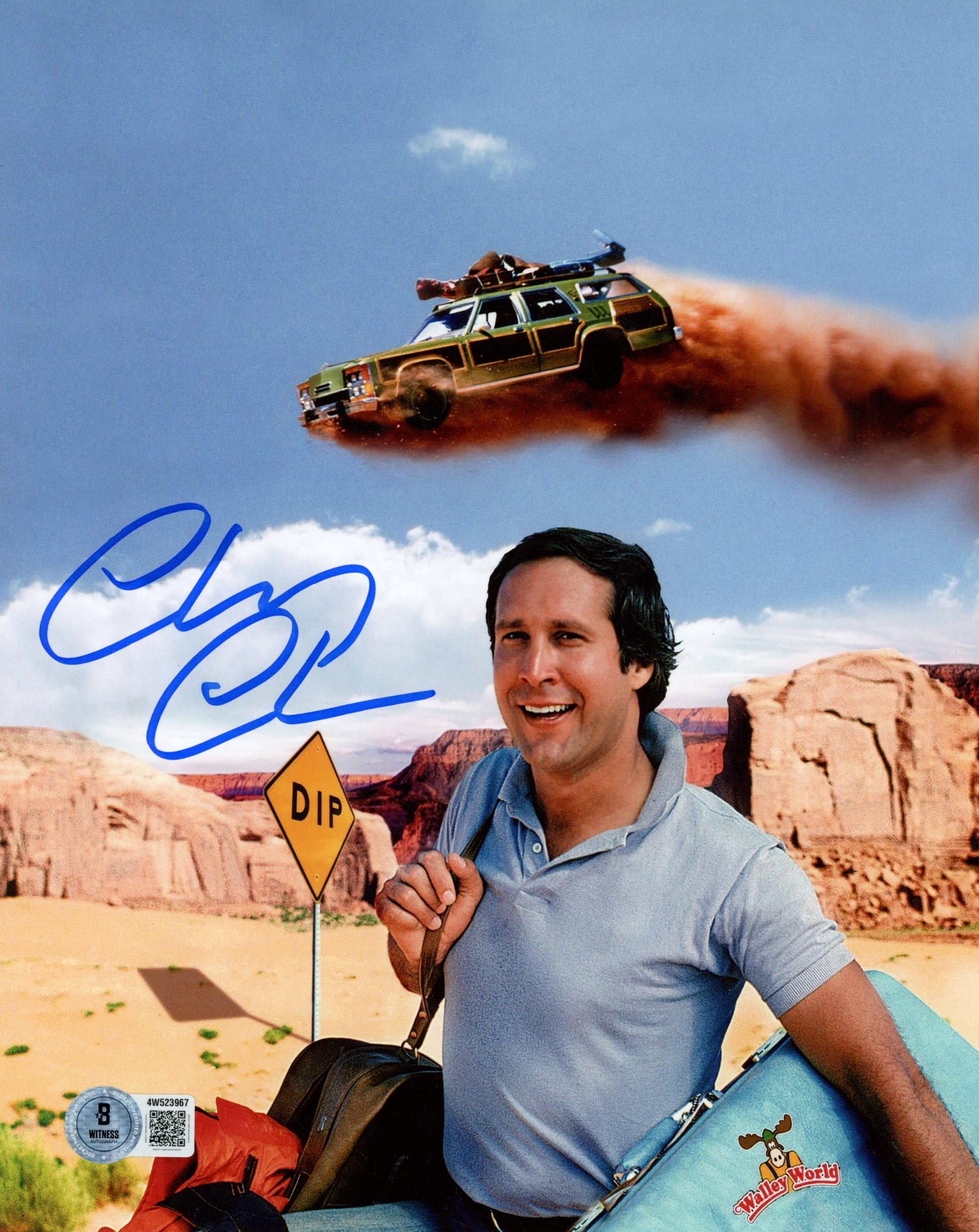 Chevy Chase Autographed/Signed Vacation 8x10 Photo Beckett Witness 56491