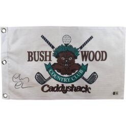 Chevy Chase Autographed/Signed Caddy Shack Golf Flag Beckett Witness 58324