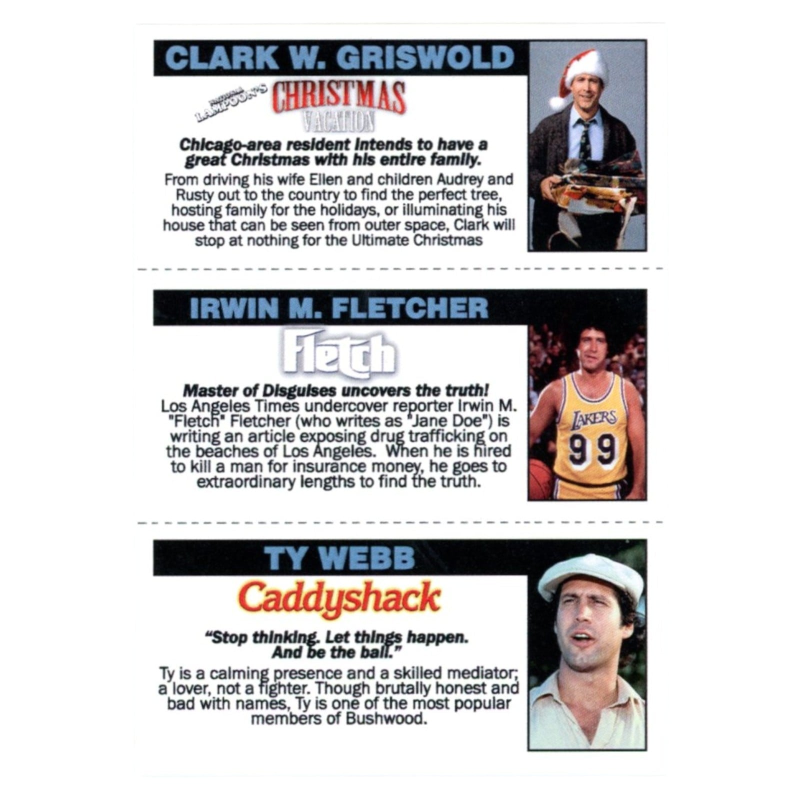 Chevy Chase Autographed/Signed Caddy Shack Trading Card Beckett WIT 58273 2 Chevy Chase Autographed/Signed Caddy Shack Trading Card Beckett WIT 58273