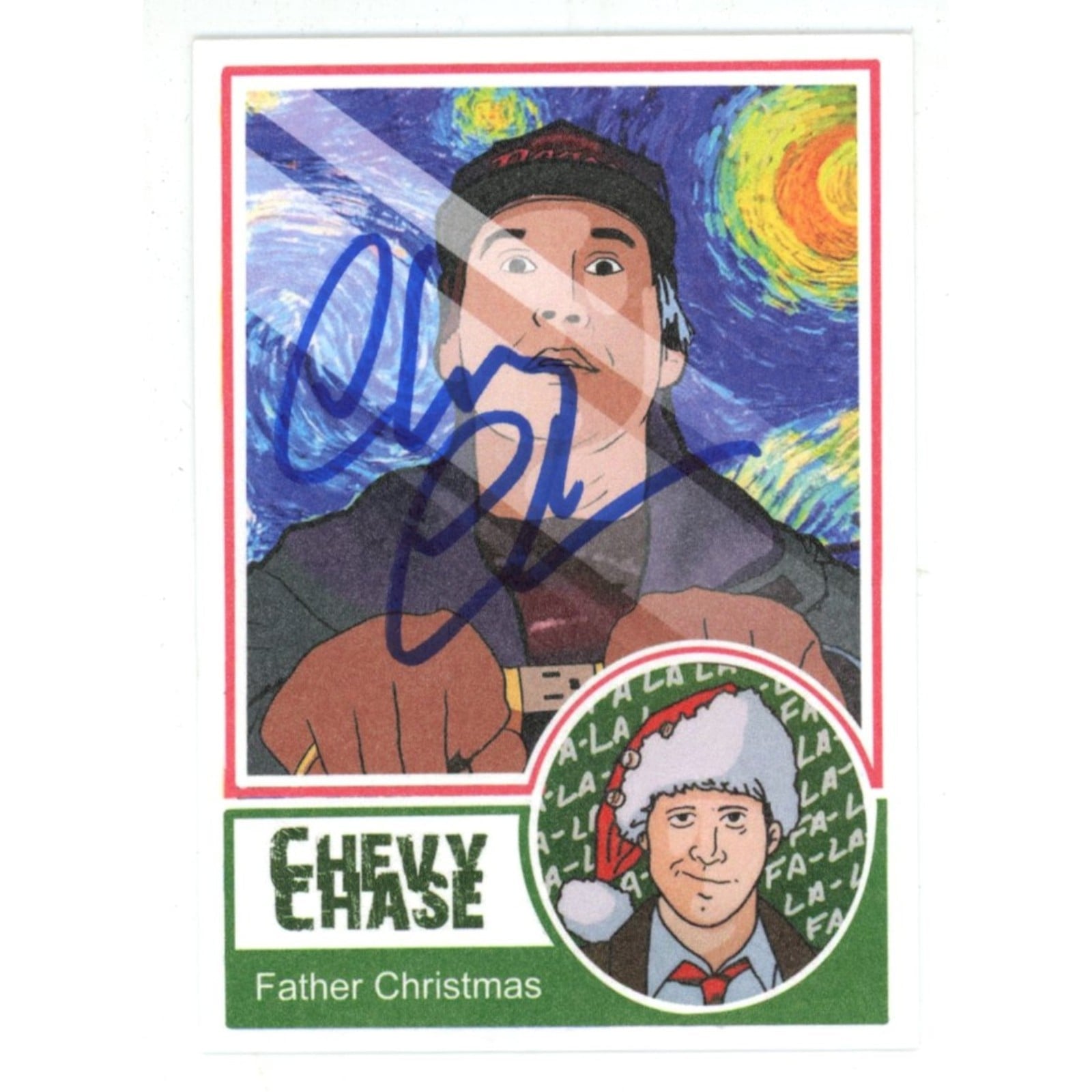 Chevy Chase Autographed/Signed Christmas Vacation Trading Card Beckett WIT 58271