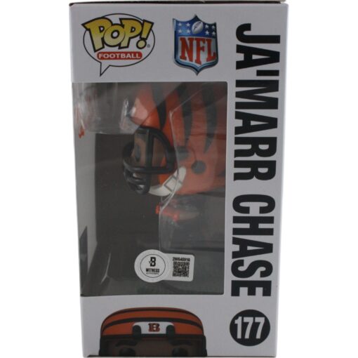 Ja'Marr Chase Autographed Cincinnati Bengals Funko Pop! #177 Beckett 50959