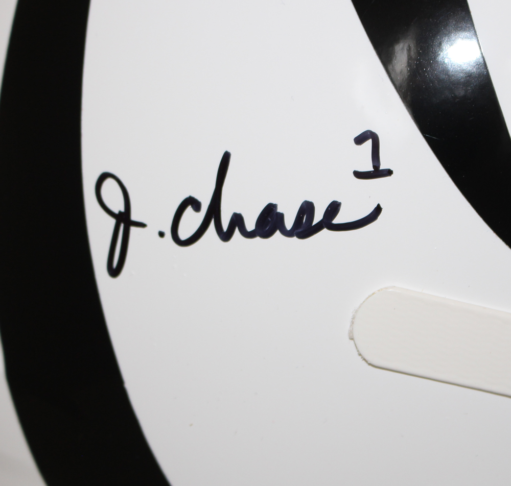 Ja'Marr Chase Signed Bengals Authentic 2022 White Alternate Helmet Beckett