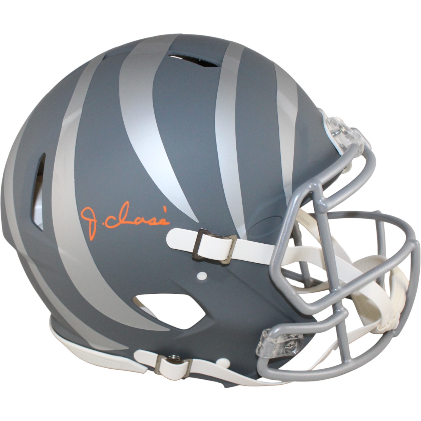 Ja'Marr Chase Autographed Cincinnati Bengals Pro Slate Helmet Beckett W 53260