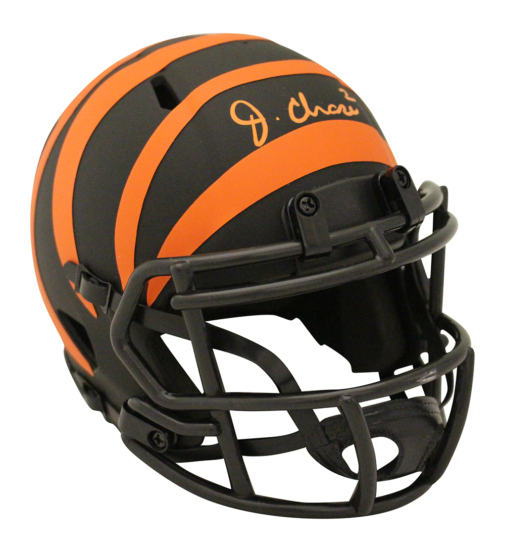 Ja'Marr Chase Autographed Cincinnati Bengals Eclipse Mini Helmet Beckett