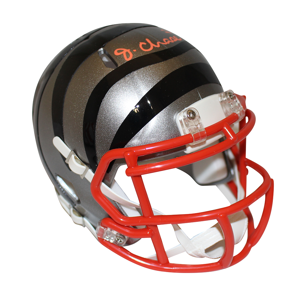 Ja'Marr Chase Autographed Cincinnati Bengals Flash Mini Helmet Beckett