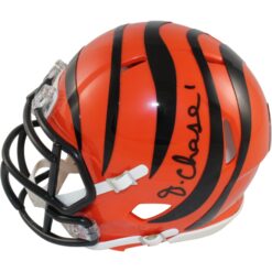 Ja'Marr Chase Signed on Left Side Cincinnati Bengals Mini Helmet Beckett 54088