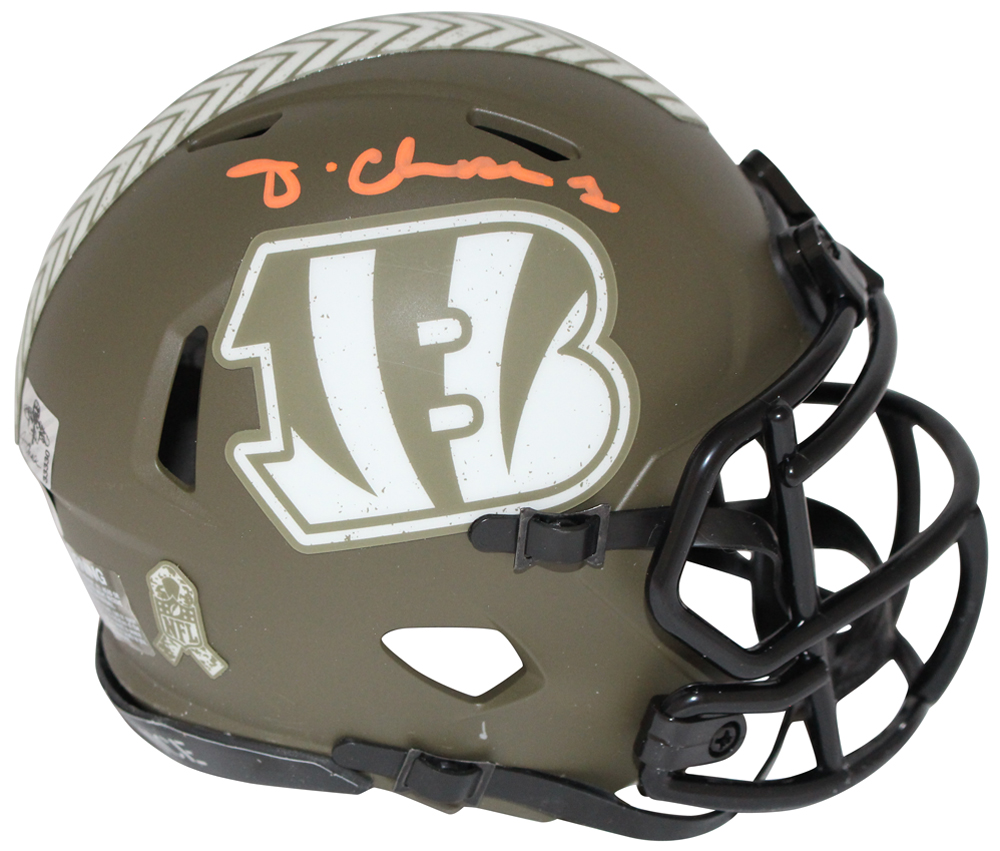 Ja'Marr Chase Signed Cincinnati Salute Mini Helmet Beckett 41050