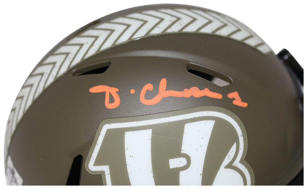 Ja'Marr Chase Signed Cincinnati Salute Mini Helmet Beckett 41050