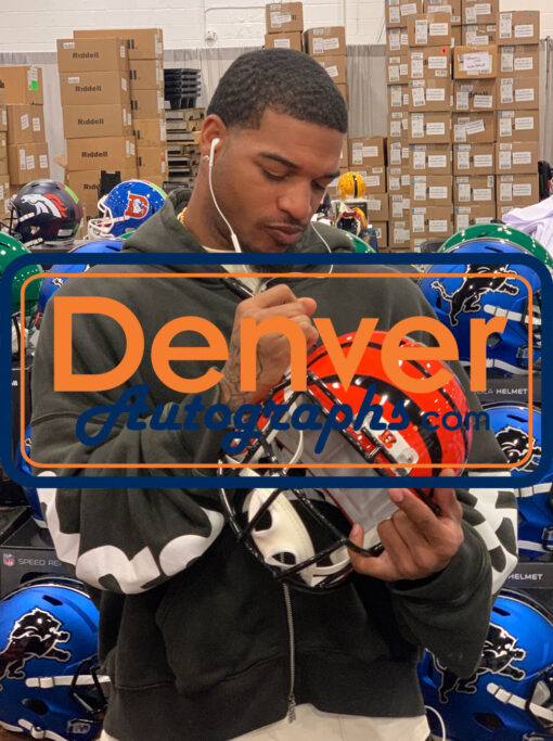 Ja'Marr Chase Autographed Cincinnati Bengals F/S Helmet Beckett Witness 50933