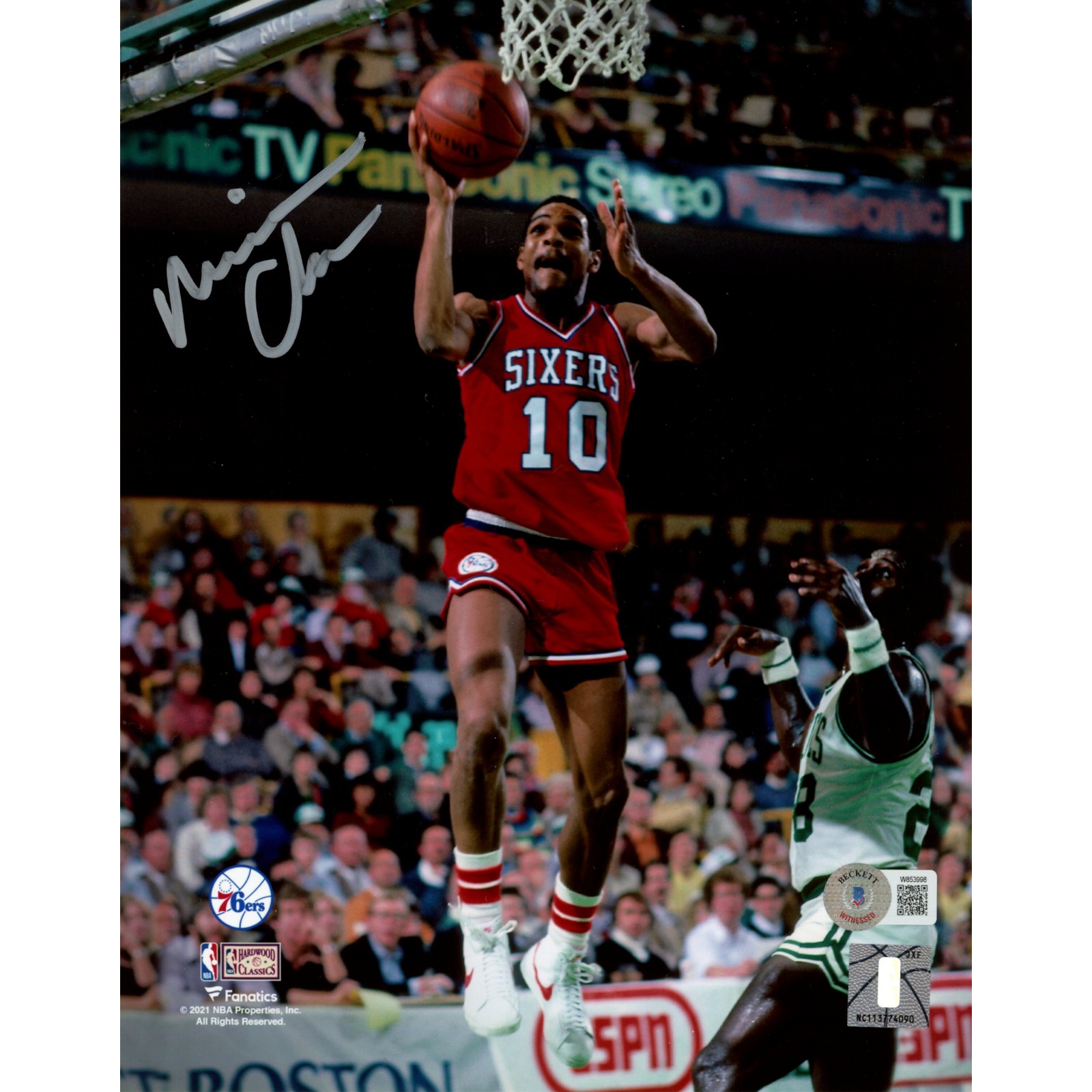 Maurice Cheeks Autographed Philadelphia 76ers 8x10 Photo Beckett 
