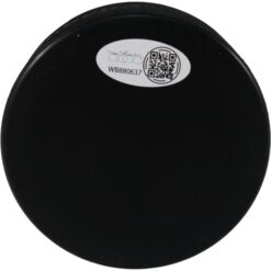 Gerry Cheevers Autographed/Signed Hockey Hall of Fame Logo Puck HOF 85 JSA 53968