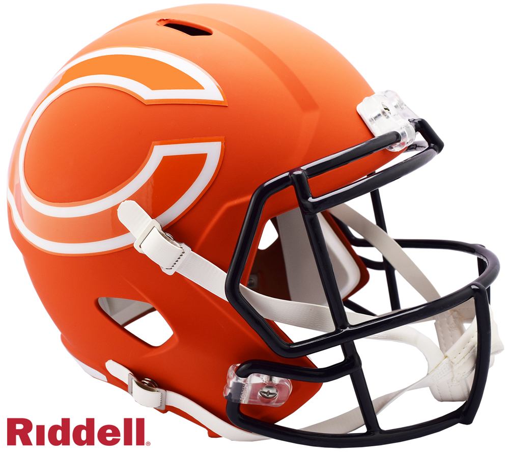 chicago bears new orange helmet