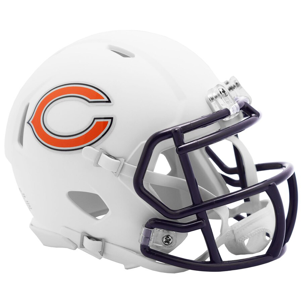 Chicago Bears White Matte Speed Mini Helmet New In Box 25493