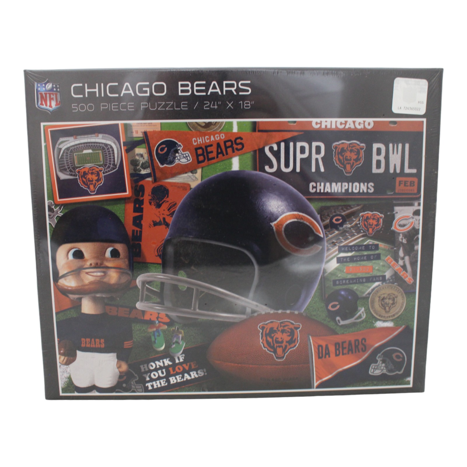 Chicago Bears 18"x24" YouTheFan 500 Piece Retro Series Puzzle
