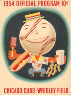 Chicago Cubs Wrigley Field Vintage 1954 Official Game Program MLB 55918