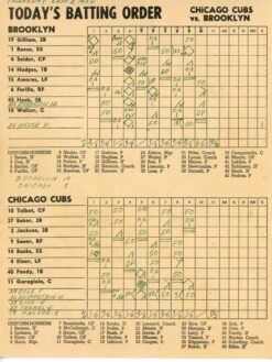 Chicago Cubs Wrigley Field Vintage 1954 Official Game Program MLB 55918
