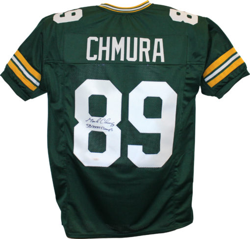 Mark Chmura Autographed Pro Style Green XL Jersey SB XXXI Champs JSA 10864