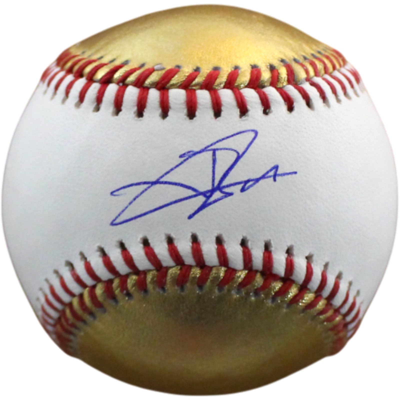 Jackson Chourio Autographed Milwaukee Brewers OML Gold Baseball Fanatics 54497