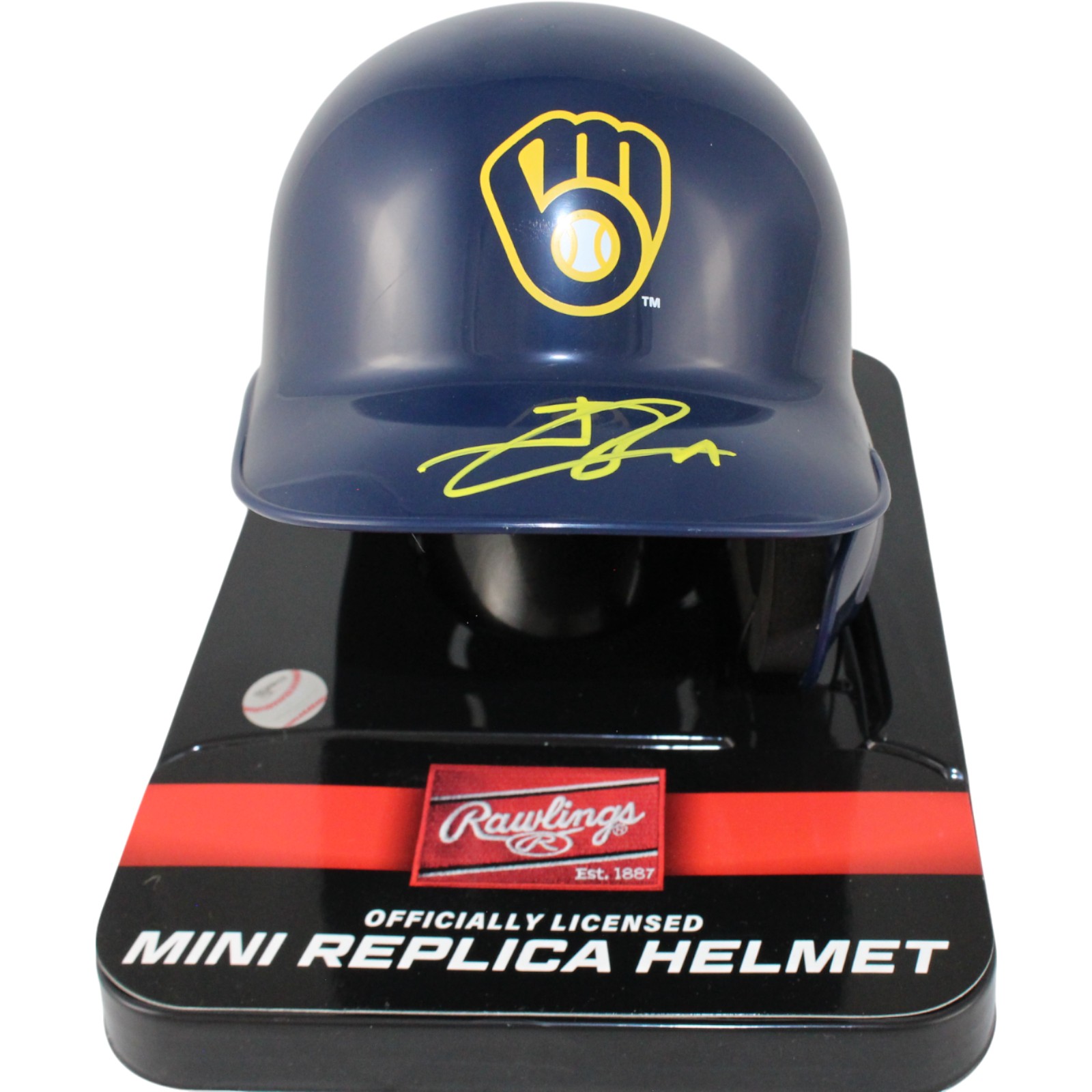 Jackson Chourio Signed Milwaukee Brewers Rawlings Mini Helmet Fanatics 53693