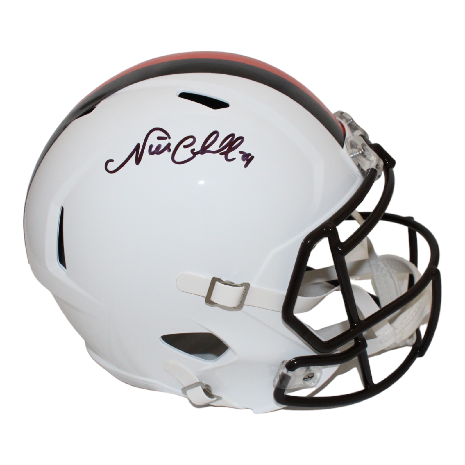 Nick Chubb Autographed Cleveland F/S 23 Alt Helmet Beckett 
