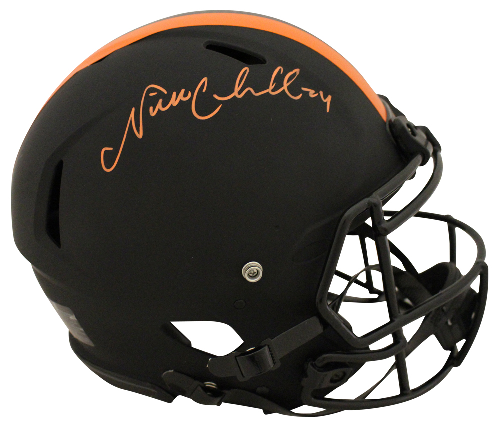 Nick Chubb Autographed Cleveland Browns Authentic Eclipse Helmet BAS 27613