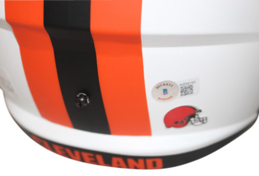 Nick Chubb Autographed Cleveland Browns F/S Lunar Speed Helmet Beckett