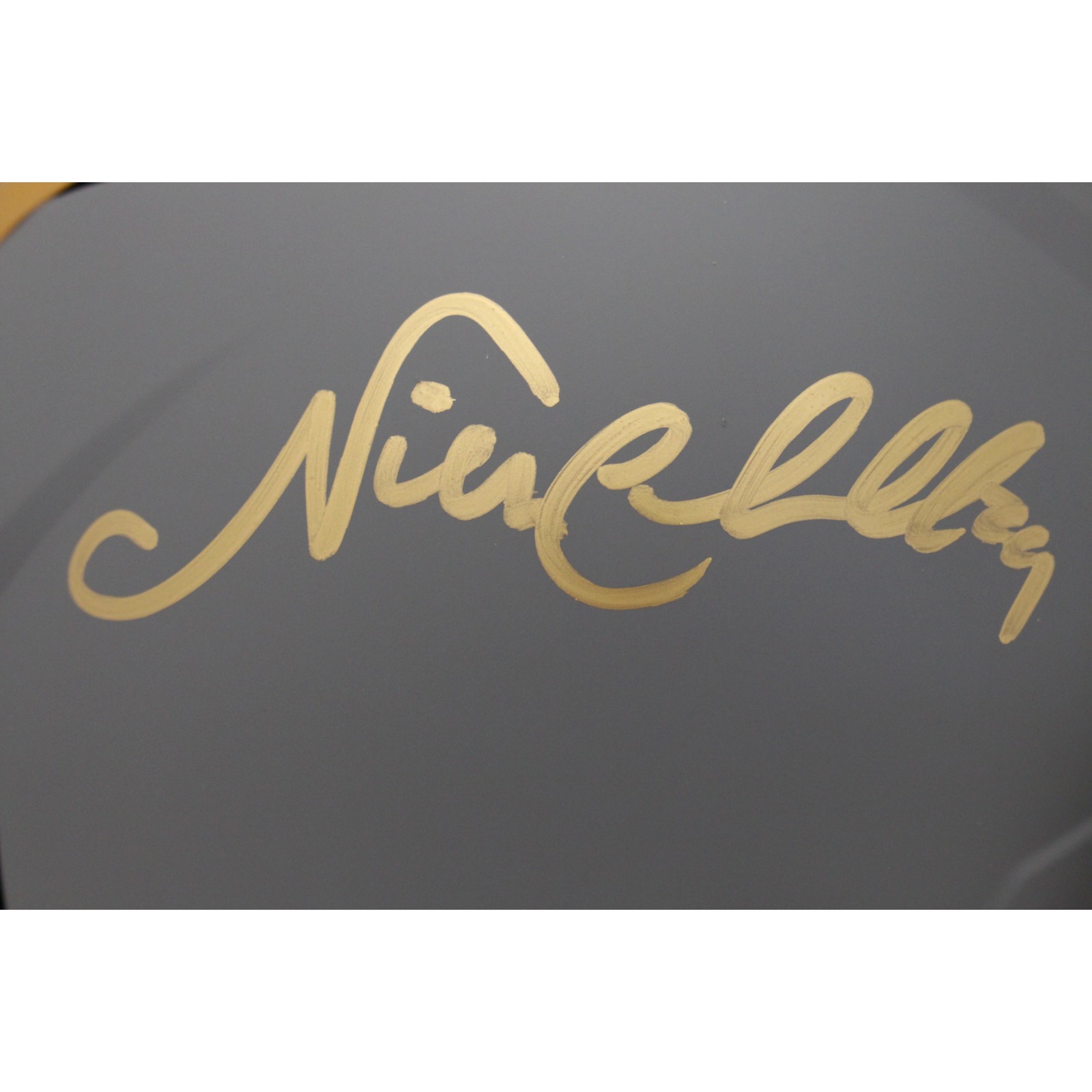 Nick Chubb Autographed/Signed Cleveland Browns F/S Slate Helmet Beckett 44612