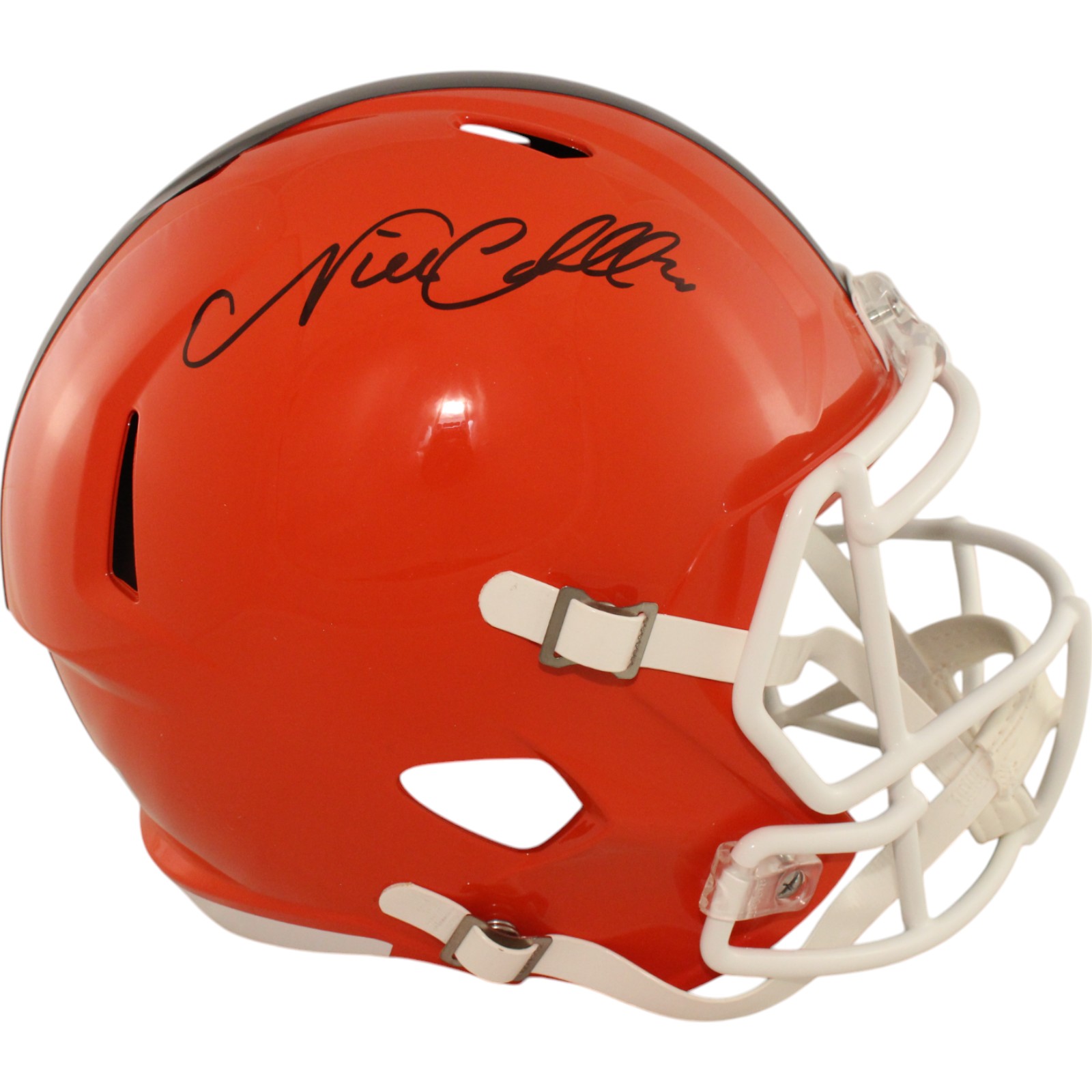 Nick Chubb Autographed/Signed Cleveland Browns F/S Helmet Beckett Witness 49796
