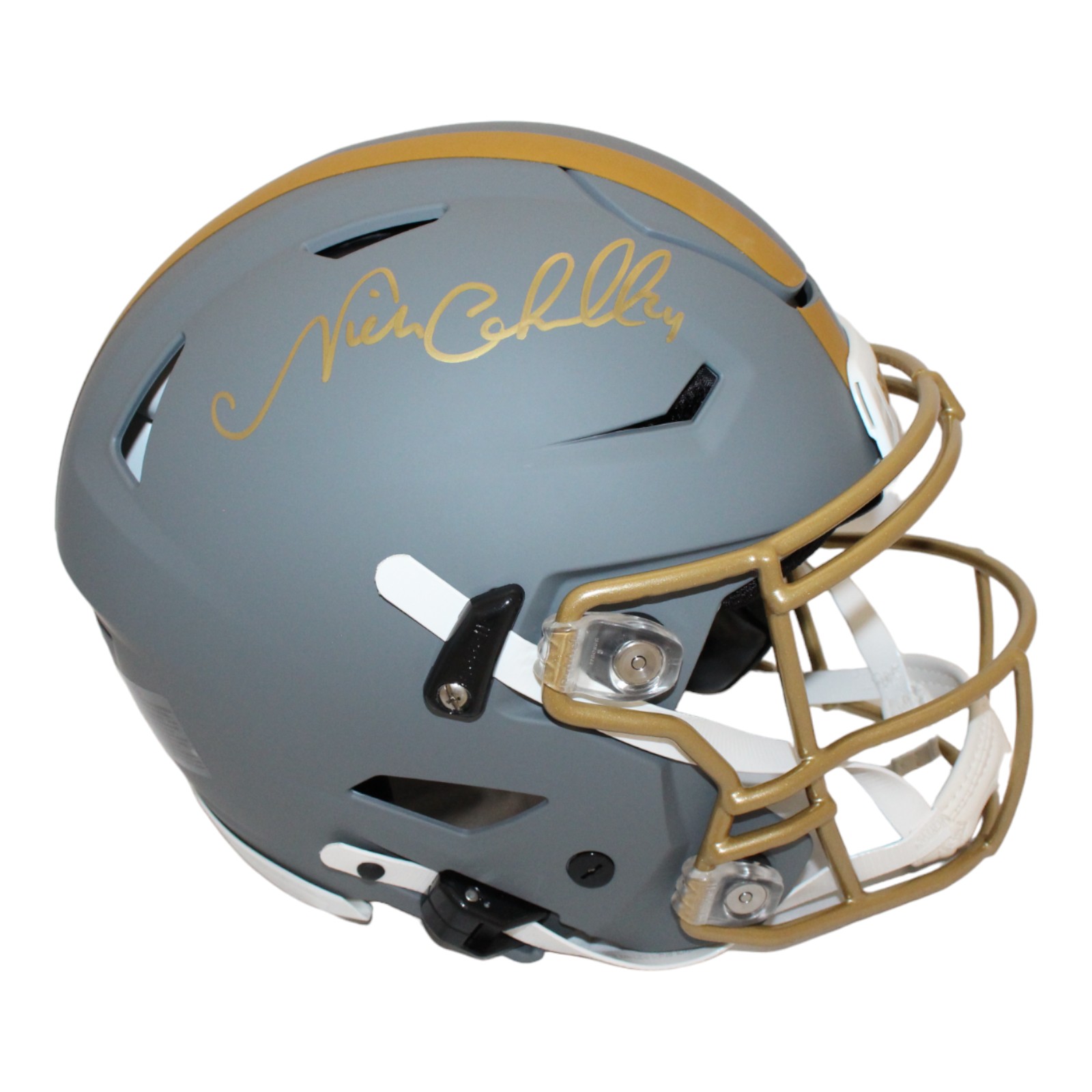 Nick Chubb Signed Cleveland Speedflex Slate Helmet Beckett