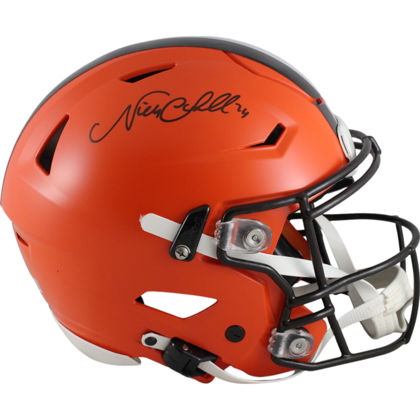 Nick Chubb Autographed Cleveland Browns Alt SpeedFlex Helmet Beckett 49795