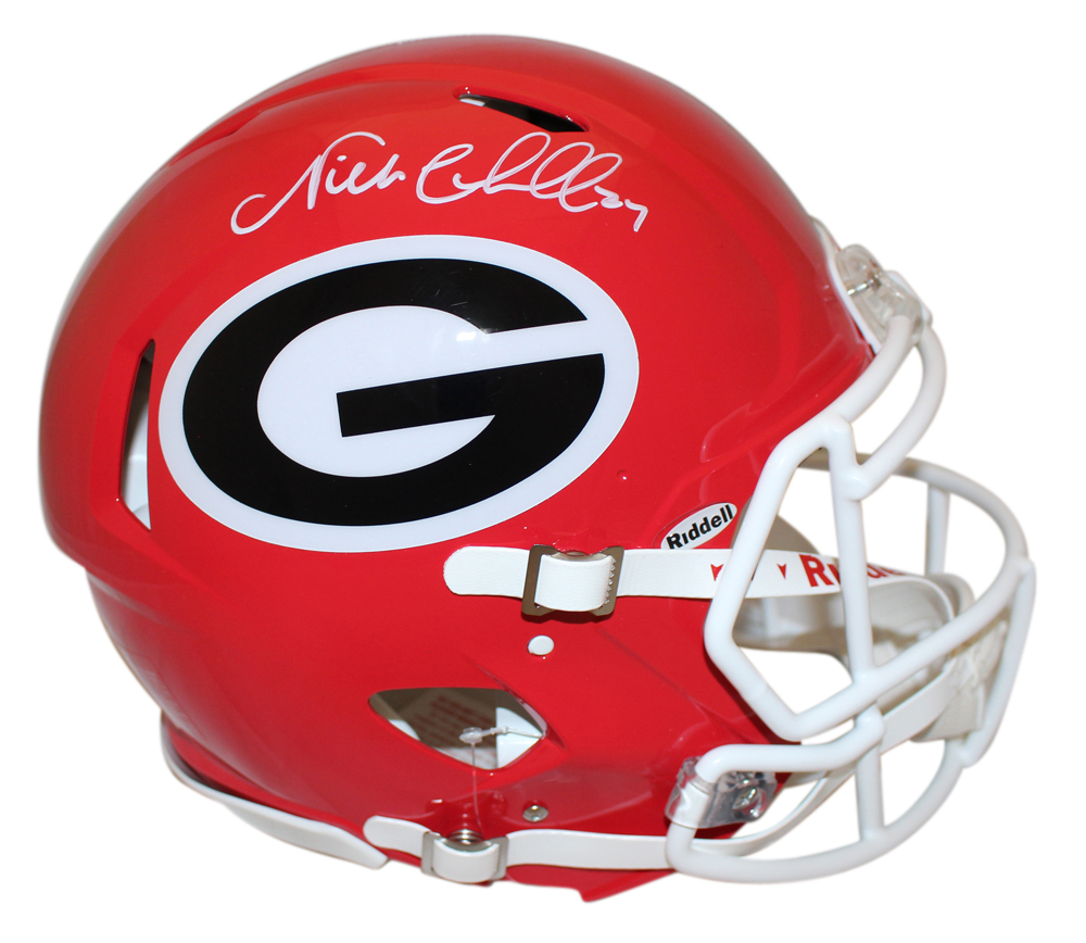 Nick Chubb Autographed Georgia Bulldogs Speed Authentic Helmet BAS