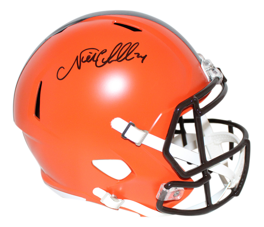 Nick Chubb Autographed Cleveland Browns F/S Speed Helmet BAS 32361