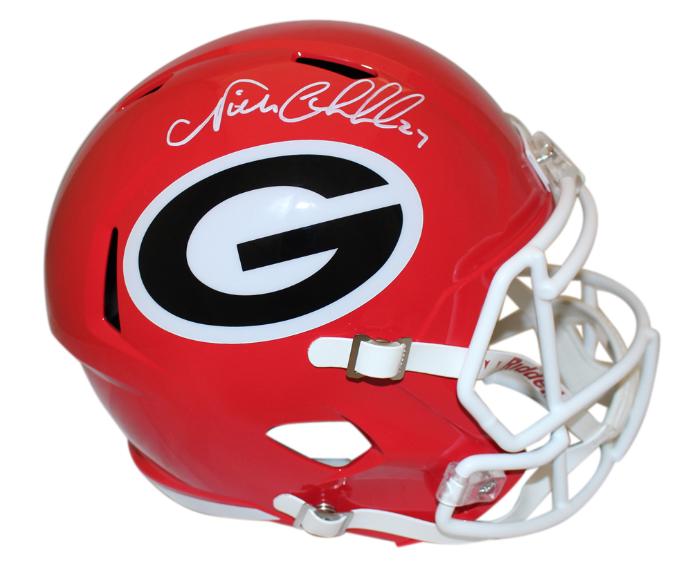 Nick Chubb Autographed Georgia Bulldogs Speed F/S Helmet BAS