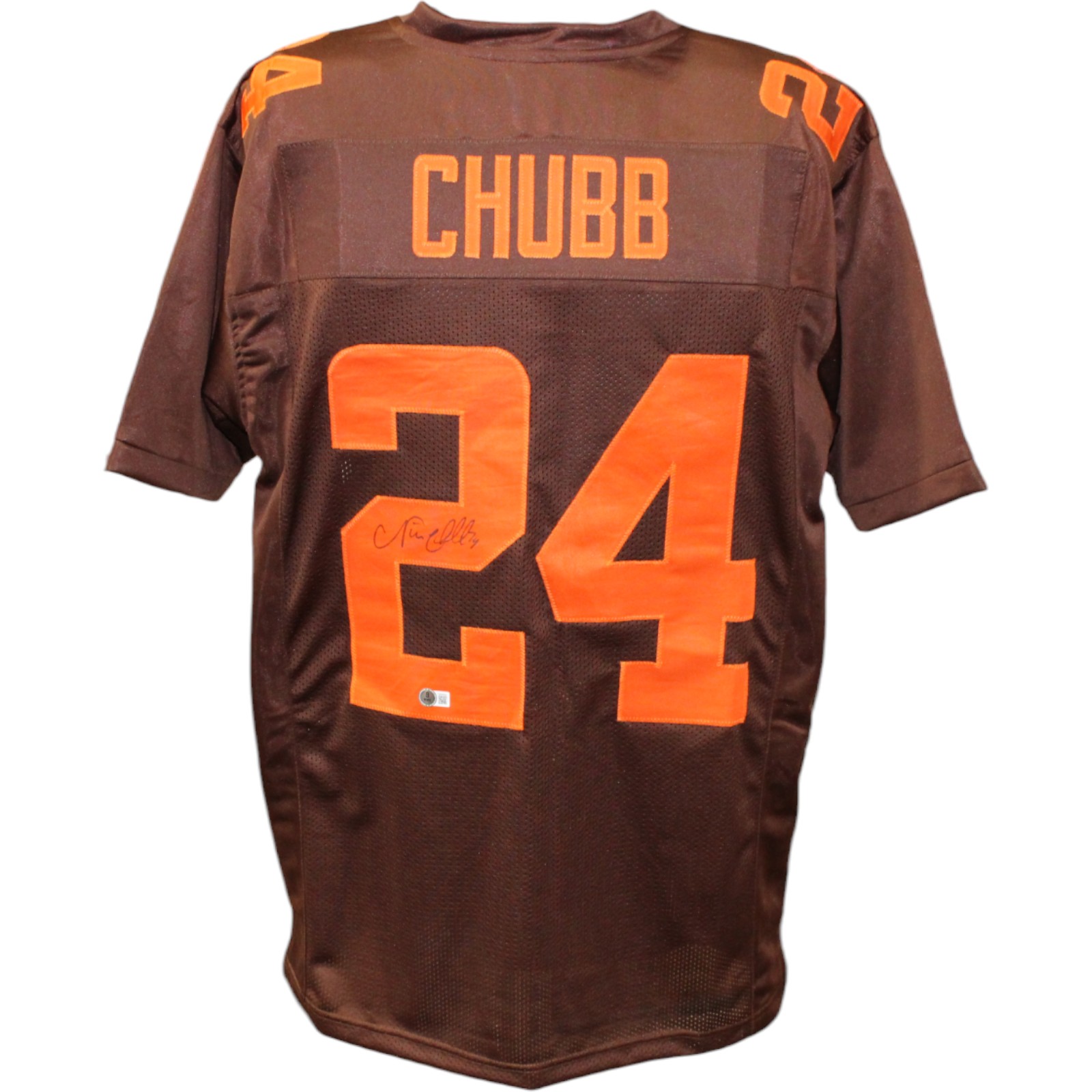 Nick Chubb Autographed/Signed Pro Style Jersey Beckett