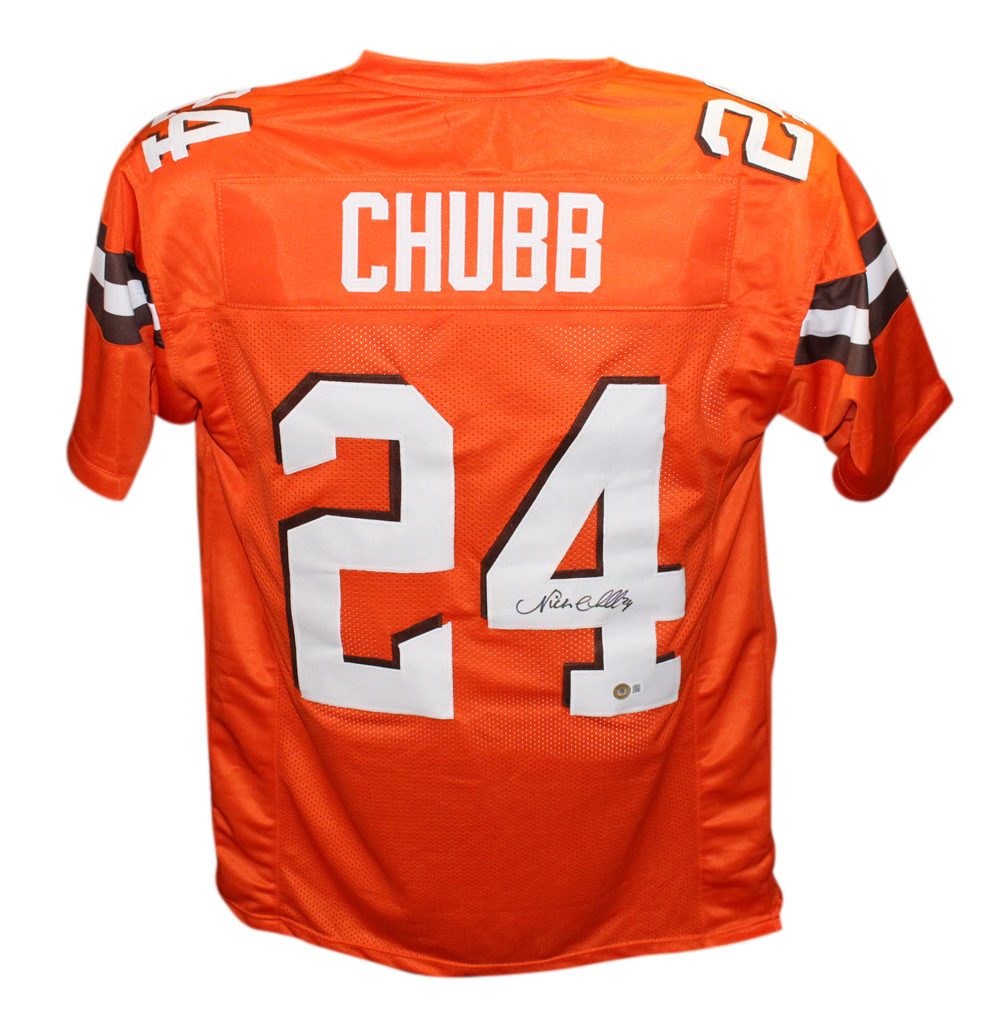 Nick Chubb Autographed Cleveland Browns Pro Style Jersey BAS
