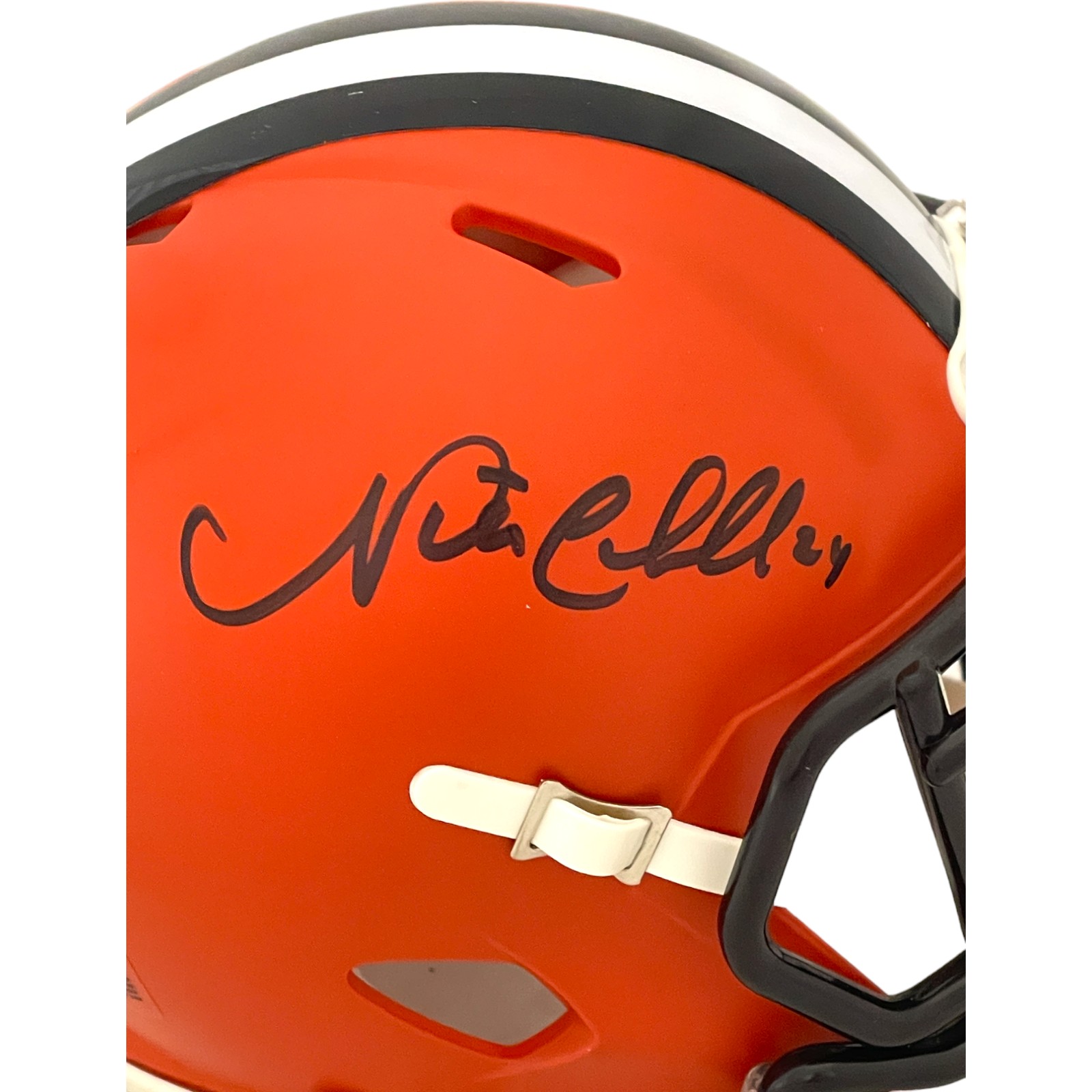Nick Chubb Signed Cleveland Browns Mini Helmet Beckett