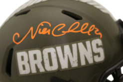 Nick Chubb Autographed Cleveland Browns Salute Mini Helmet Beckett